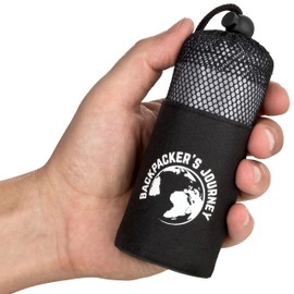 Backpacker's Journey Travel Sleeping Bag (Only 168g), Ultra Lightweight and Space Saving Microfibre Sleeping Bag Ideal for Backpacking, Hostels and Cabins (90 cm, Grey)