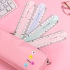 Karjiaja 4 PCS Plastic Folding Ruler 30Cm Transparent Ruler Geometric