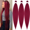 SIXERSI Burgundy Braiding Hair Pre Stretched 26 Inch Crochet Box