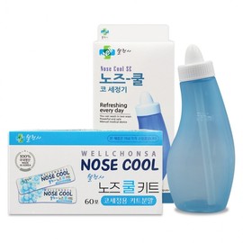 Nozkool Nasal Rinse Kit with Saline Powder 60 Sachets