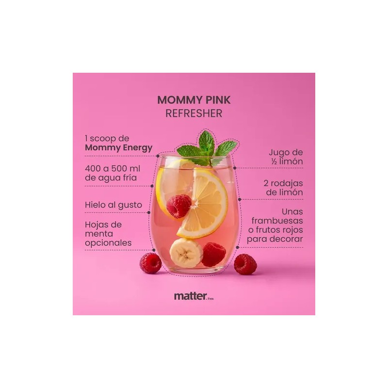 Creatina Matter Smart Nutrients Mommy Energy, en Polvo para Mujer,