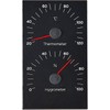 SudoreWell® Sauna Climate Meter Black Aluminium with Thermometer and Hygrometer