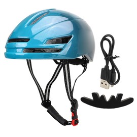 Smart Bike Helmet with Tail Lights Riding Helmet Adjustable Ultra Light Riding Helmet for Cycling Riding Traveling Blue