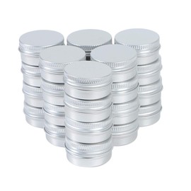 Chocople Aluminum Can Aluminum Case Cream Case Cosmetics Portion Silver (20ml (24 pieces))