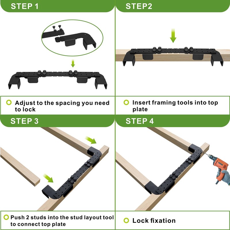 Wdwlbsm Framing Tools 13 in 1 Framing Stud Layout Tool