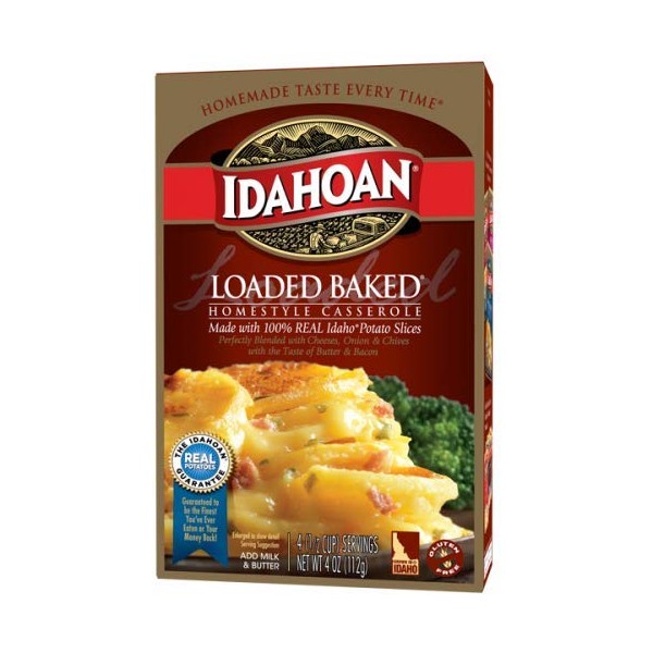 Idahoan Homestyle - Cacerola cargada de patatas al horno, 4 oz (Paquete de 4)