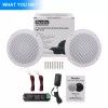 Herdio Dual Herdio 4" Waterproof Marine Bluetooth Ceiling Speakers Kitchen