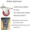Heavy Duty Stem Caster Wheels Double Bearing PU Castors No