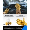 toolant 2 Pairs Slip-On Winter Leather Work Gloves for Men,