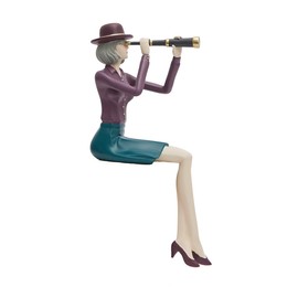 HAUCOZE Modern Home Decor Sculpture Woman Figurine Statue Table Centerpiece Crafts Polyresin Arts Gifts 23cm