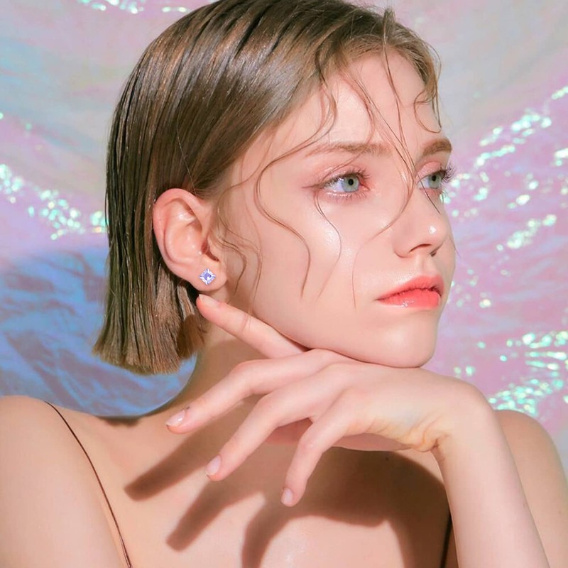 AoedeJ Cubic Zirconia Earrings Plastic Earrings Cute Plastic Post Earrings