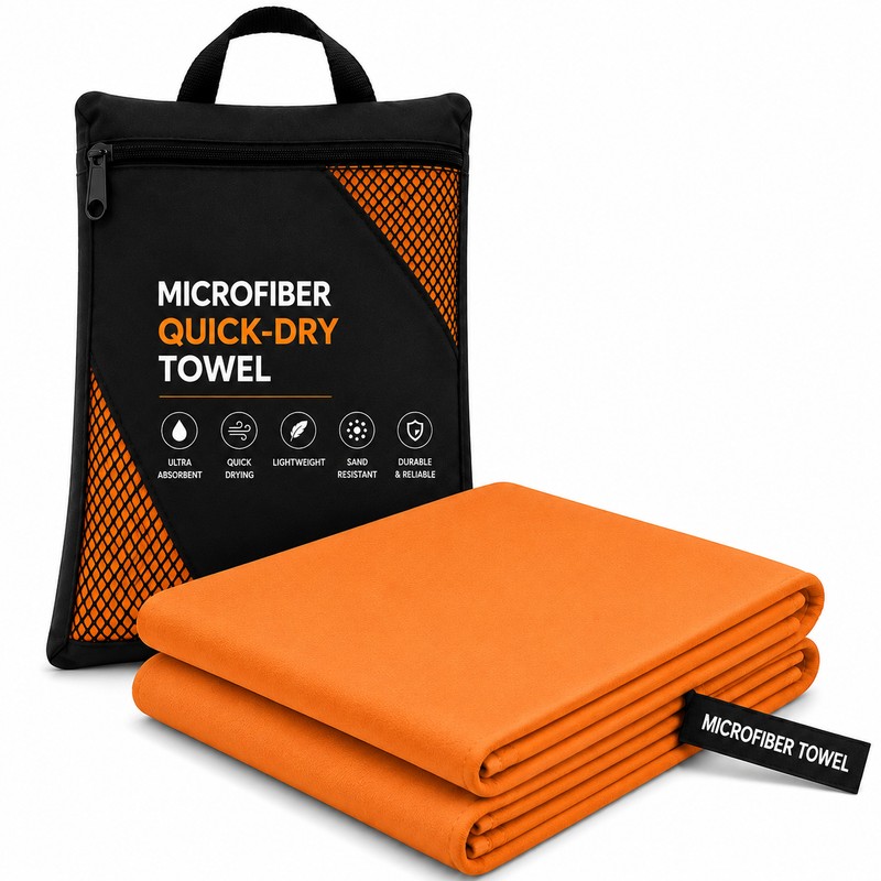 Microfiber Quick Dry Towel with Carry Bag – Ultra Absorbent