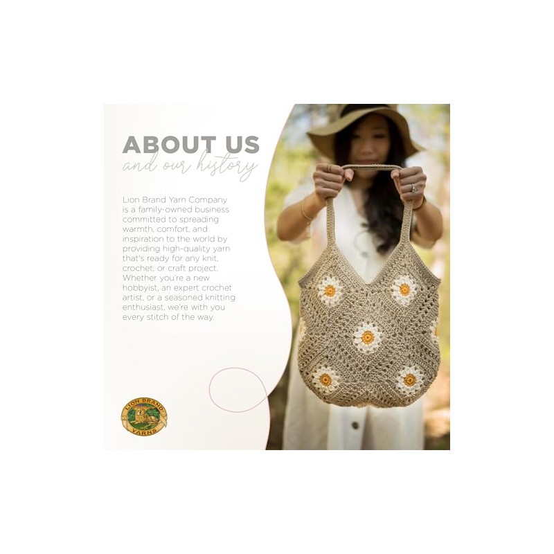 Lion Brand 24/7 Cotton Yarn, Lightweight Yarn for Knitting, Crocheting,