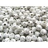 500pcs Silver Cross Acrylic Beads Round Beads 8mm White Craft