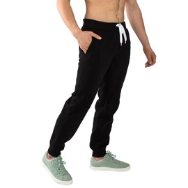 Southpole Men's Basic Active Fleece Jogger Pants-Regular and Big & Tall Sizes, BK (A), XXL
