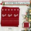 Xunerloy 80 Pcs Christmas Napkins, Christmas Decorations Red Napkins with