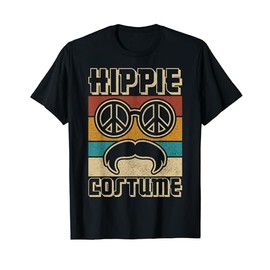 Hippie Costume Outfit Hippy Costume 60s Theme Party Mens 70s T-Shirt