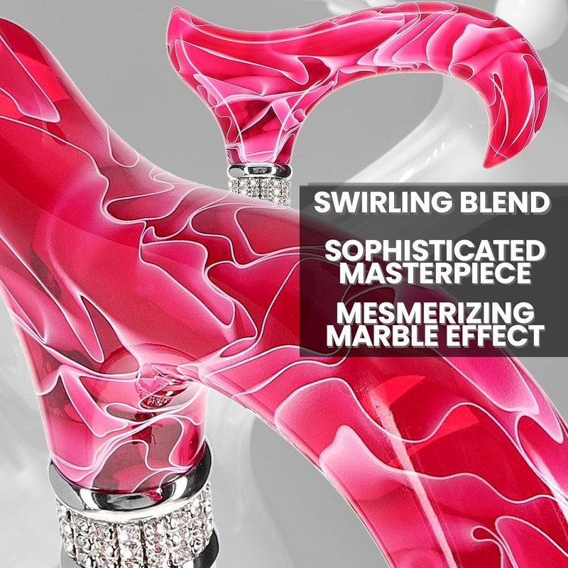Royal RC Canes Stylish Walking Sticks – Rhinestone Collar Designer