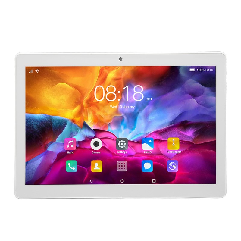 10.1in Tablet Silver 5G WiFi Calling for Android 12 6GB
