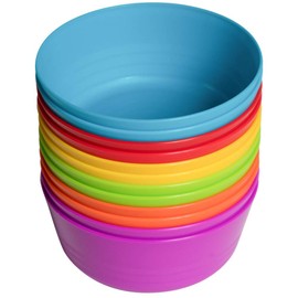 Klickpick Home Juego de 12 cuencos coloridos para niños, cuencos de cereales para niños, aptos para microondas, lavavajillas, sin BPA, 6 colores