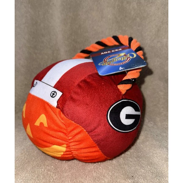 Pets First Co. Georgia Bulldogs Plush Helmet Dog Pet Squeak