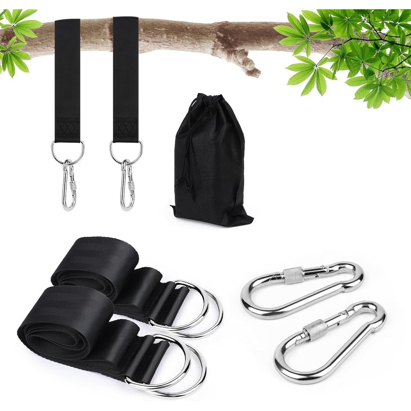 Safe to Hang Hammock for Swings Waterproof Trees Fixing Set