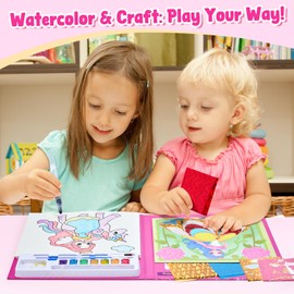 JoyCat Paint with Water Coloring Books, Art & Craft Activity, Princess No Mess Art for Kids Ages 4-8, Craft Kits & Supplies, DIY Creative Activity, Presents for Girls & Boys