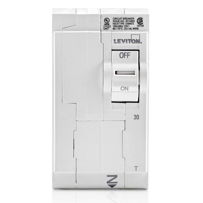Leviton LB230-T 30A 2-Pole Plug-On Standard Branch Circuit Breaker, Thermal