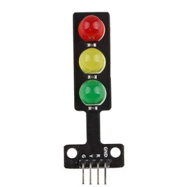 HALJIA 5PCS 5V Mini LED Traffic Signal Light Module LED Display Board Module 3 Light (Red, Yellow, Green) Separate Control for DIY Electronics Accessories Compatible with Arduino