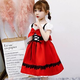 [Limspace] Halloween Costume, Children, Little Red Riding Hood, Halloween Costume, Cosplay Events, School Festivals, Girls, Red, Costume, Performance Clothes, Fairytales, Recitals, Christmas, Costume