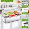 Countertop Food Serving Display Container with Clear Roll Top Cover,