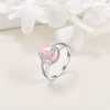 POPLYKE Rose Quartz Ring Sterling Silver Rose Quartz Filigree Band