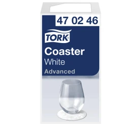 Tork Round Paper Coasters, White, Extra Thick, 250 Coasters, 470246