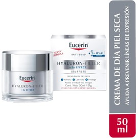 Eucerin Crema dia FPS 15+ ácido hialurónico Hyaluron Filler, 50 ml