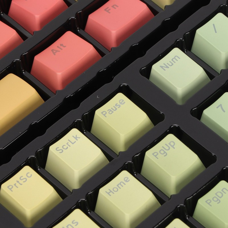 Keycaps PBT Translucent Sublimation Rainbow Gradient Mechanical 108 Keycaps for