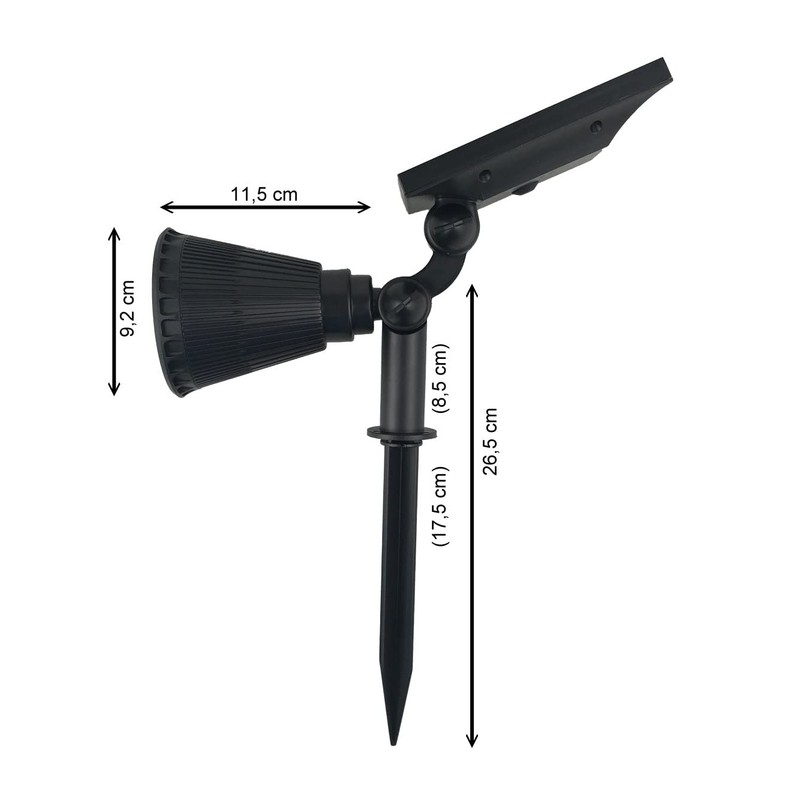 LICHT DISCOUNT SW6064 LED Solar Garden Light 3000 K Warm