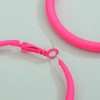 Kercisbeauty Pink Chunky Post Hoop Earrings Neon Colored Y2k Cute