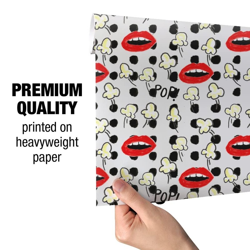 GRAPHICS & MORE Pop Goes the Popcorn Mouths Lips Pattern