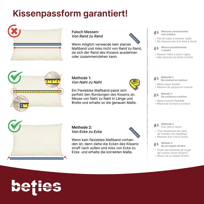 beties Basic Bolster Cover Approx. 15 x 40 cm Cushion