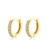 Lansora Cubic Zirconia Pave Cz Hoop Earrings Huggie Tiny Mini