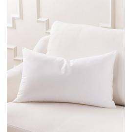 Plankroad Home Décor 9x14 Hypoallergenic Fluffy Faux Down Poly Rectangular Pillow Insert, 100% Cambric Cotton Shell, Never Vacuum-Packed, Made in USA