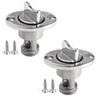 2 Pcs Oval Garboard Drain Plug,316 Stainless Steel Marine Drain