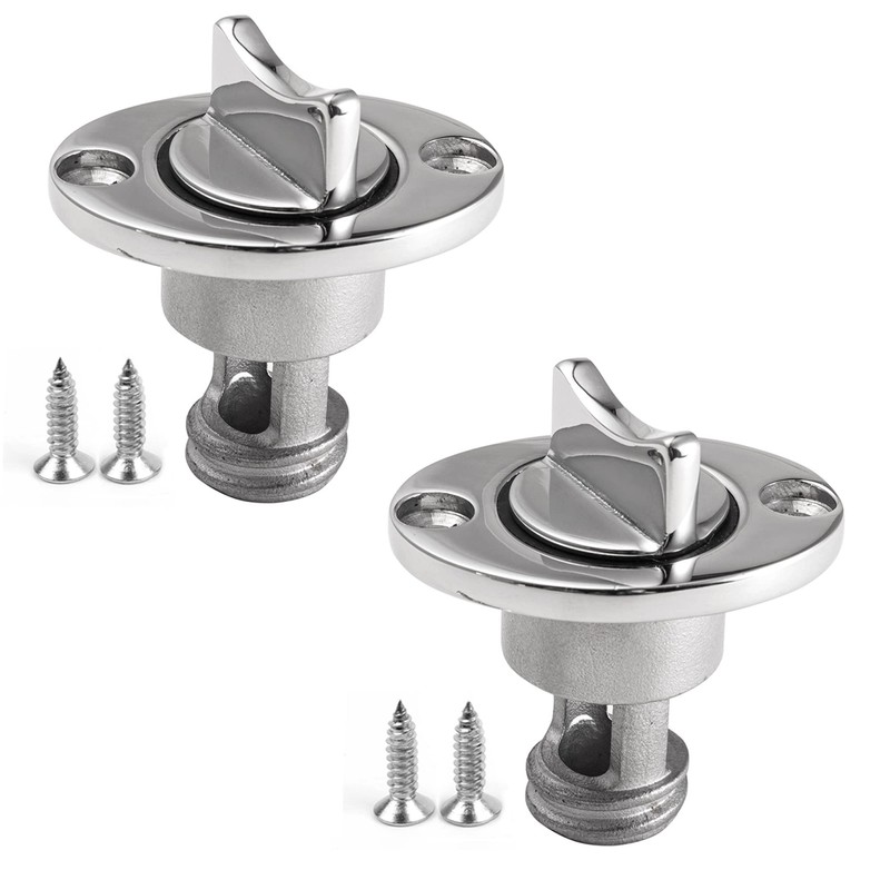 2 Pcs Oval Garboard Drain Plug,316 Stainless Steel Marine Drain