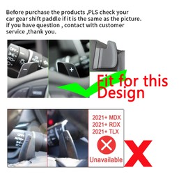 HIBEYO Paddle Shifter Extensions Compatible with Honda Accord 2009-13,Odyssey 2013-14, Acura 2013-17 MDX, 2013-22 ILX, 2013-16 RDX, 2015-20 TLX, 2009-14 TSX Metal Steering Wheel Paddle Shifter-Red