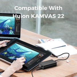 CASIMY 12V Drawing Tablet Adapter Compatible with Huion KAMVAS 22 Plus GS2201 GS2202 Kamvas Pro 24 GT-240 KAMVAS PRO 20(2019) Pen Graphics Tablet Display Screen K36V120300E2 Charger Power Cord Supply