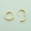 18k yellow Gold plated huggie hoop 10mm sleeper earrings Non-allergenic