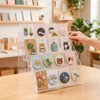 4 Tier Acrylic Button Pins Organizer Stand for Badge Display,