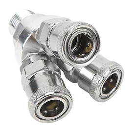 Acoplador rápido de 3 vías G1/2 Conector giratorio de rosca macho Accesorios de compresor de aire para colector de manguera de aire neumático