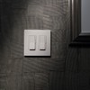 Lutron Claro Light Switch Cover Plate, 2 Gang Wallplate, for