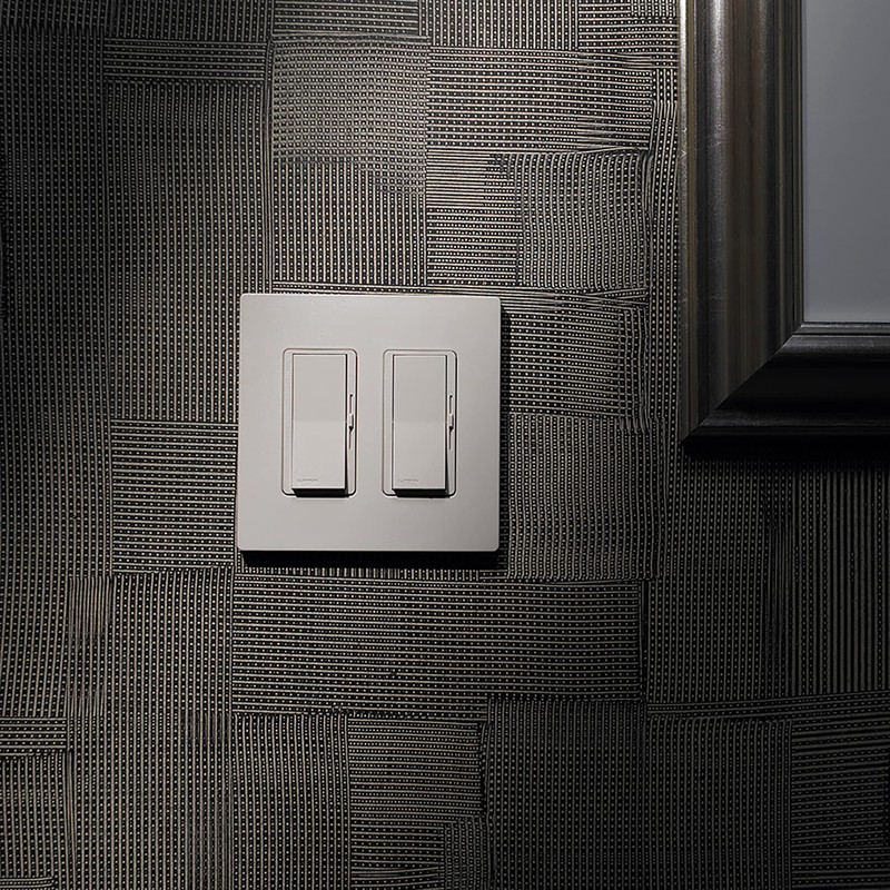 Lutron Claro Light Switch Cover Plate, 2 Gang Wallplate, for